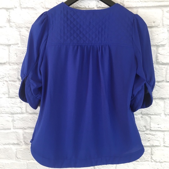 Stitch Fix 41 Hawthorn Blue Popover Blouse Size S - Picture 2 of 5